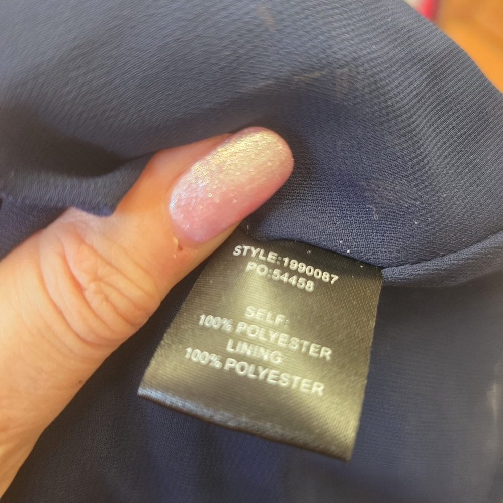 Current Air Navy Long Sleeve Dress MED 1440 - Picture 10 of 10